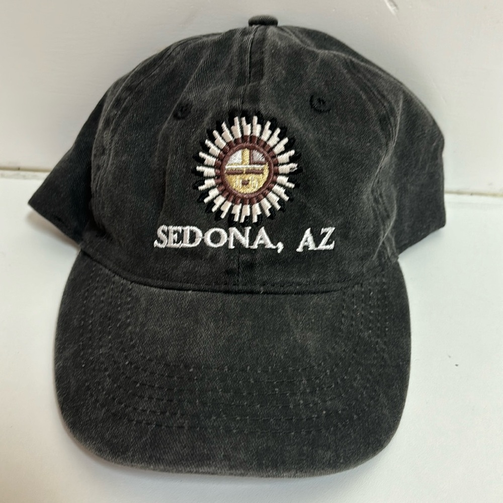 Sedona Arizona Distressed Denim Baseball Cap Hat